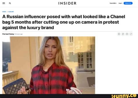 russian models chanel bags|A Russian influencer posed with what looked like a .